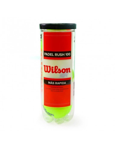 Lata de 3 bolas Wilson Padel Rush 100 Lata de 3 bolas Wilson Padel Rush 100